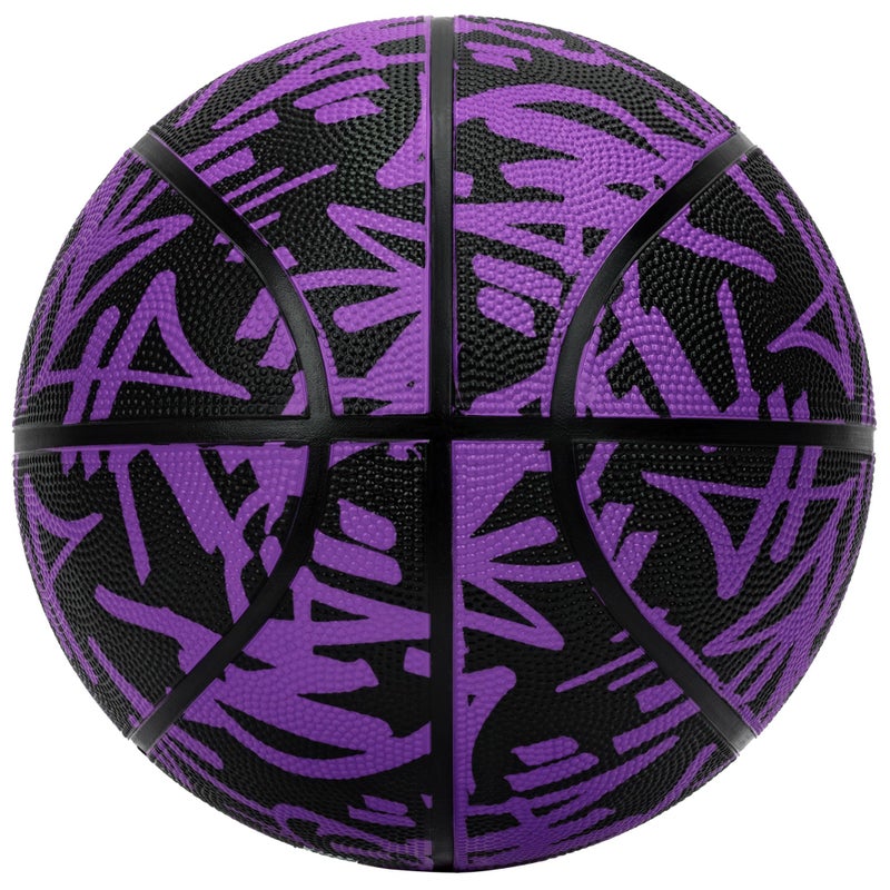 AND1 Fantom Graffiti 28.5 Rubber Basketball - Intermediate Streetball for Indoor/Outdoor Play, Size 6 Includes Pump - Image 3