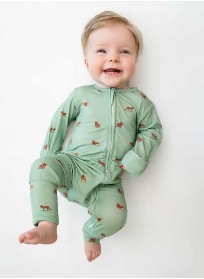 Hushabye – Zippered Baby Sleepsuit – Bamboo – Desert Fox - Image 1