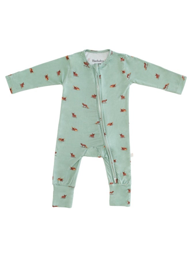 Hushabye – Zippered Baby Sleepsuit – Bamboo – Desert Fox - Image 2