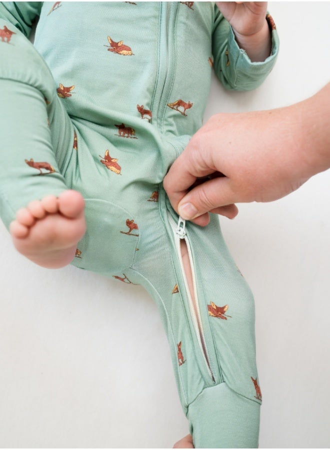 Hushabye – Zippered Baby Sleepsuit – Bamboo – Desert Fox - Image 3