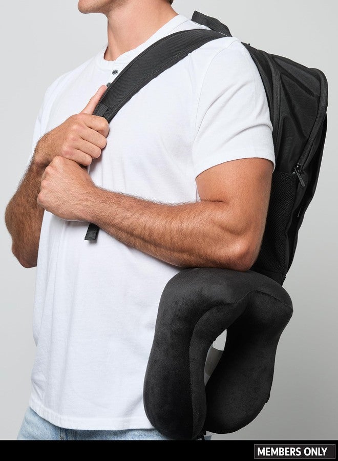 Members Only Black Neck Pillow for Traveling - Travel Pillow for Airplanes, Cars, Trains - Plane Travel Essentials - Image 3
