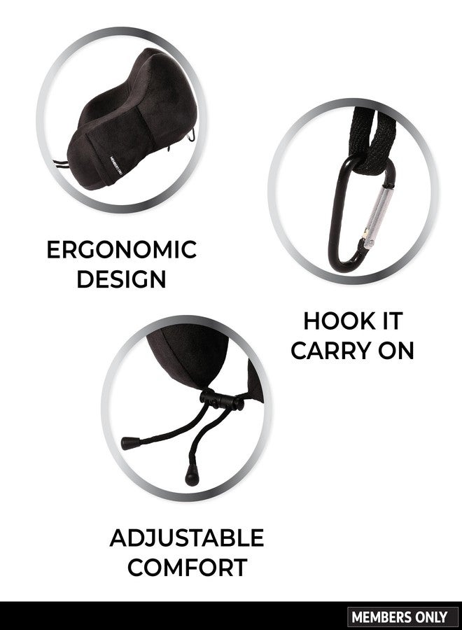 Members Only Black Neck Pillow for Traveling - Travel Pillow for Airplanes, Cars, Trains - Plane Travel Essentials - Image 4