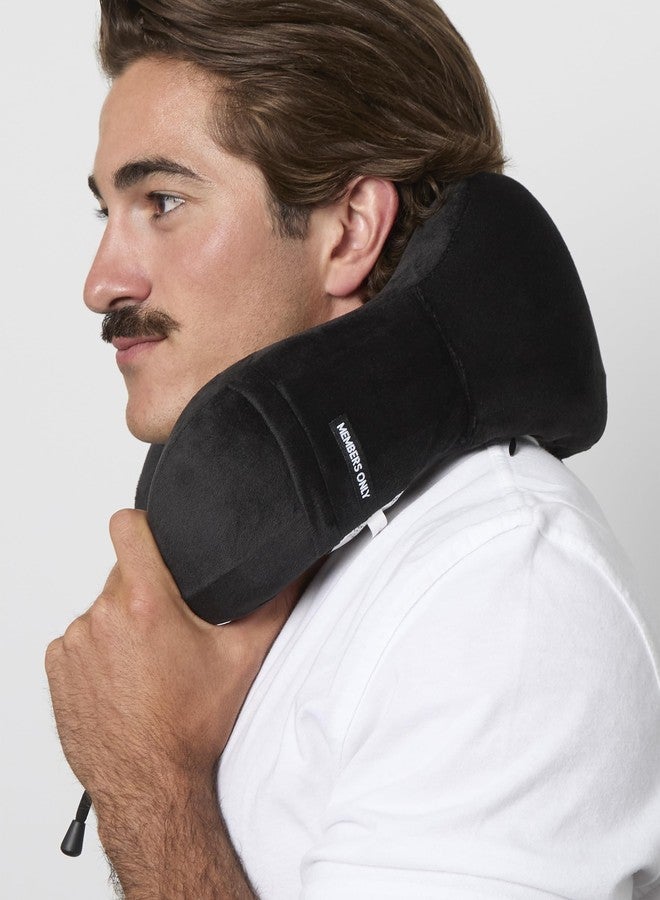 Members Only Black Neck Pillow for Traveling - Travel Pillow for Airplanes, Cars, Trains - Plane Travel Essentials - Image 2