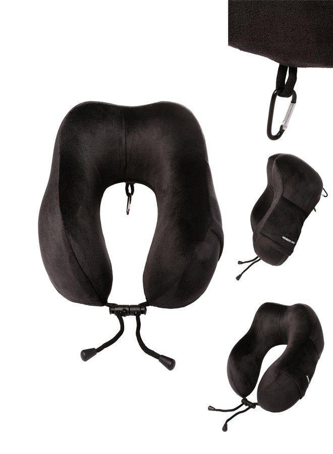 Members Only Black Neck Pillow for Traveling - Travel Pillow for Airplanes, Cars, Trains - Plane Travel Essentials - Image 1