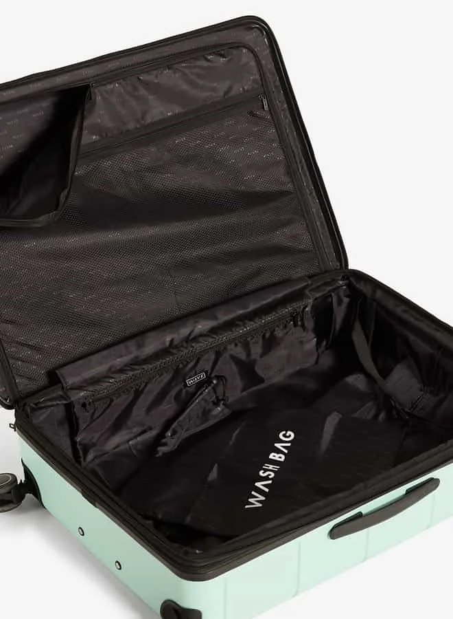 وايف Men Textured Hardcase Luggage Trolley Bag with Retractable Handle