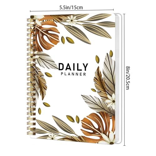 KAICN Daily Weekly Planner with Hourly Schedules, To Do List, Daily Planner for Office and Personal Organizer - Flexible PVC Cover, 5.5" X 8.5", White - Image 2