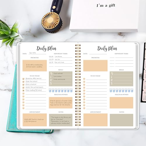 KAICN Daily Weekly Planner with Hourly Schedules, To Do List, Daily Planner for Office and Personal Organizer - Flexible PVC Cover, 5.5" X 8.5", White - Image 3