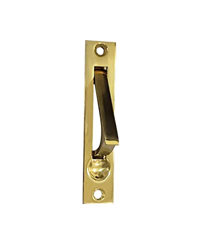 QCAA Solid Brass Edge Pull, 4", Polish Brass, 1 Pack, Made in Taiwan - Image 1