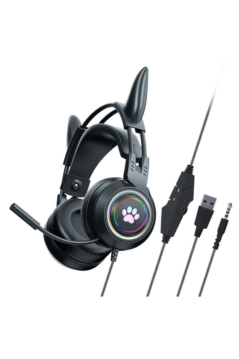 Bukela K8 RGB Gaming Headset 7.1 Surround Sound Noise Canceling Mic ,PC , PS4-3 , Mobile And Xbox - Image 1