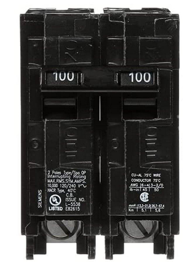 SIEMENS Siemens Q2100 2P 100A Circuit Breaker  - Image 1
