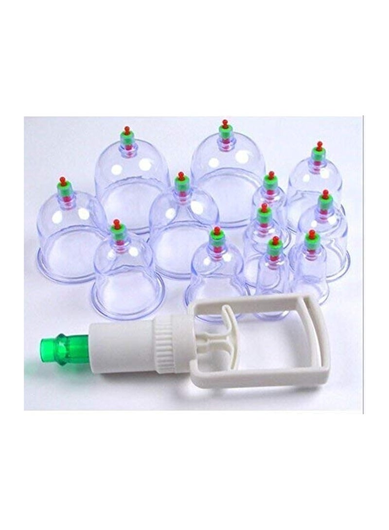 12 Cups Bio Magnetic Traditional Chinese Cupping Therapy Cup Set Vacuum Cupping Set For Pain Relief - Image 3