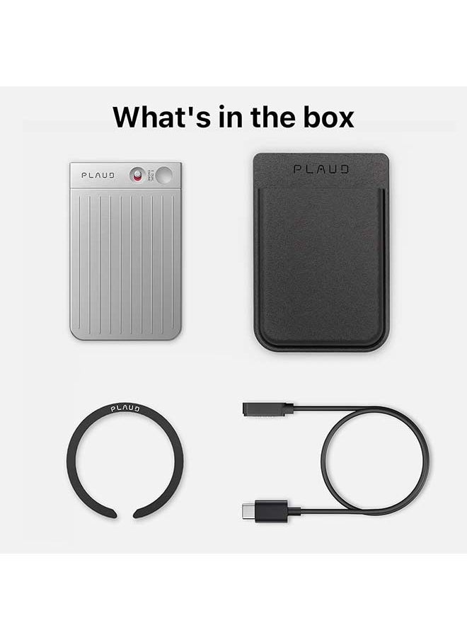 PLAUD - PLAUD NOTE AI Voice Recorder, App Control, Transcribe & Summarize Empowered by Chat GPT, Support 57 Languages, 64GB, Audio Recorder for Calls, Meetings, Interviews, Starlight - Image 1