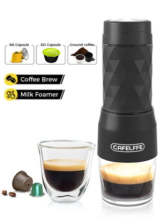 3 In 1 Portable Espresso Maker Handy Capsule Coffee Maker Manual Mini Espresso Machine Fit For Capsule and Ground Coffee For Travel Camping Hiking Office Home - pzsku/ZC779E0342483A96FF911Z/45/_/1721873665/17c2f9d4-992c-4cea-a03d-f226040695b1