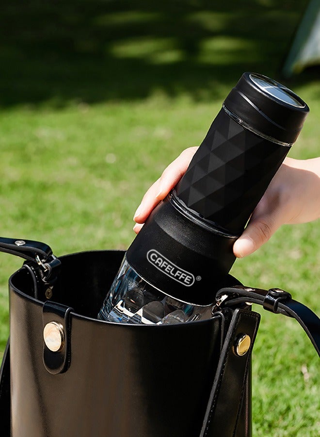 3 In 1 Portable Espresso Maker Handy Capsule Coffee Maker Manual Mini Espresso Machine Fit For Capsule and Ground Coffee For Travel Camping Hiking Office Home