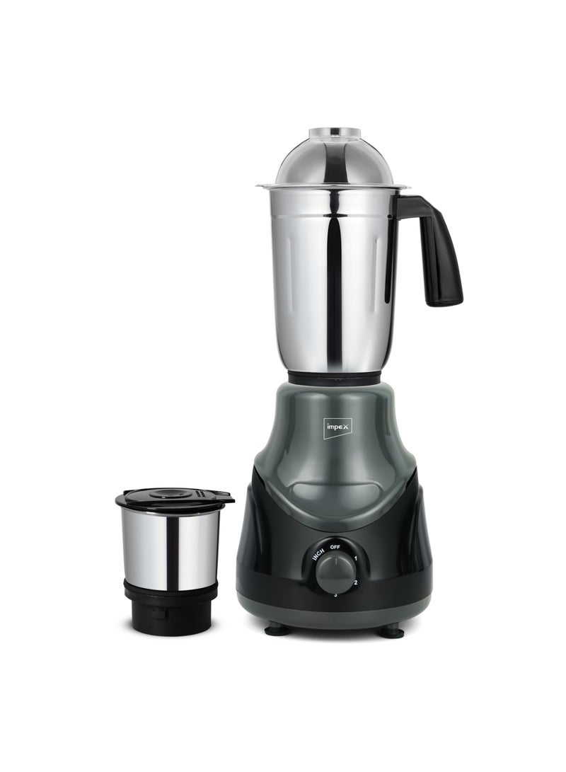 Impex Blender 2-in-1 Mixer Grinder | Powerful Hybrid Motor | Stainless Steel Jars (1.4L & 0.4L) | 3 Speed with Pulse Control | Overload Protection | Unbreakable Coupler | Heat Resistant ABS Jar Base| User Friendly Jar Handle 550 W BL 319C Black - Image 1