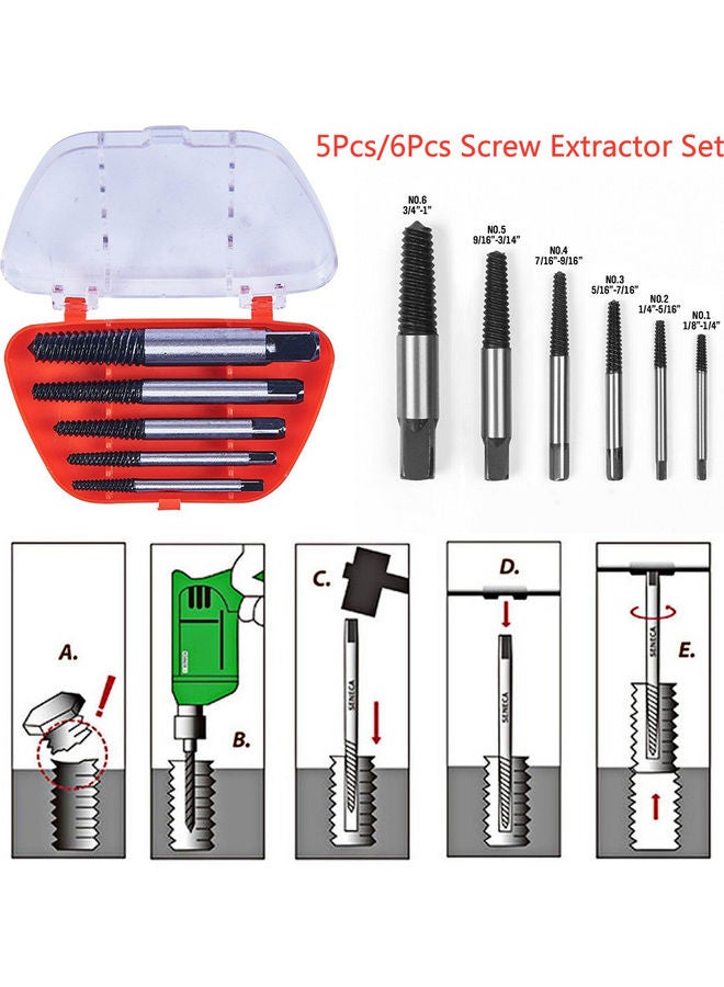 6-Piece Screw Extractor Multicolour - Image 4