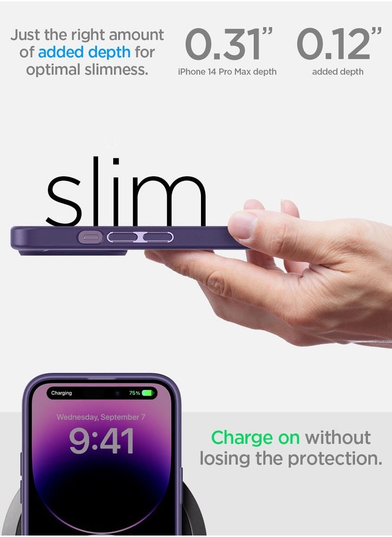 Spigen Ultra Hybrid for iPhone 14 Pro Max Case Cover - Deep Purple  - Image 3