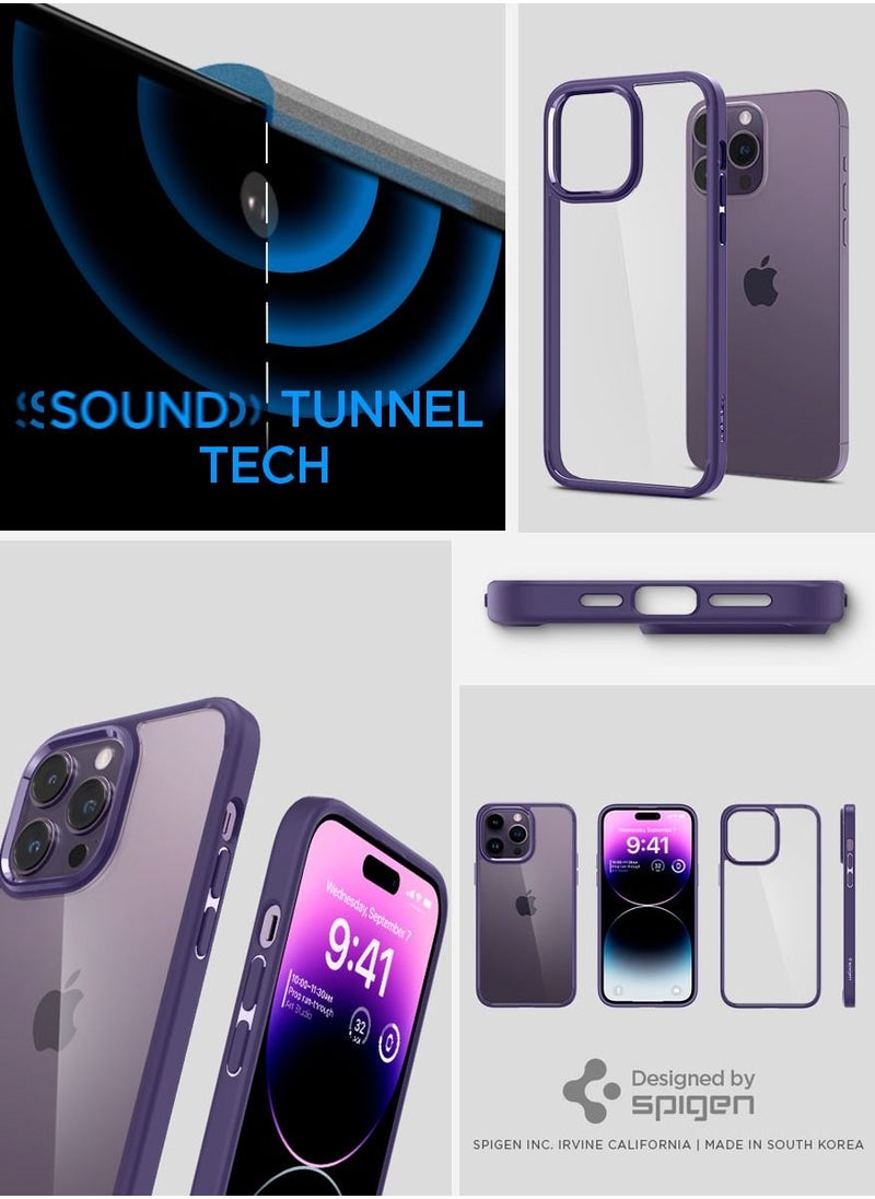 Spigen Ultra Hybrid for iPhone 14 Pro Max Case Cover - Deep Purple  - Image 5