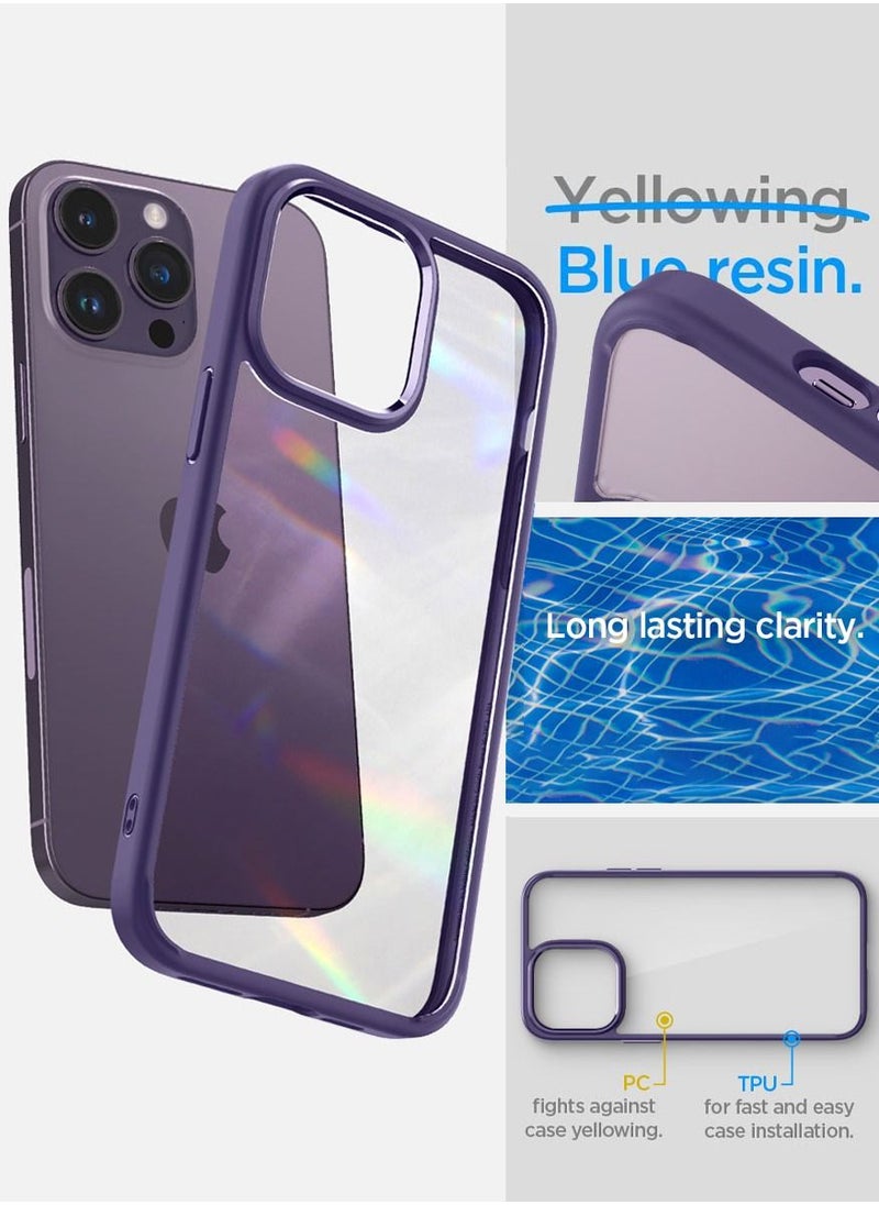 Spigen Ultra Hybrid for iPhone 14 Pro Max Case Cover - Deep Purple  - Image 2