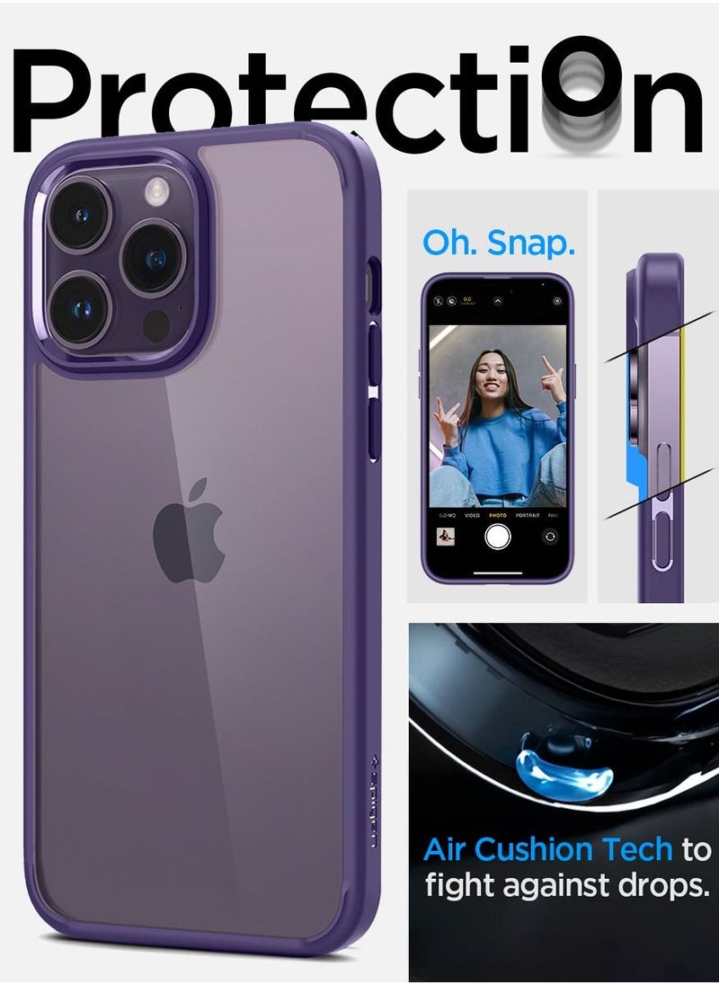 Spigen Ultra Hybrid for iPhone 14 Pro Max Case Cover - Deep Purple  - Image 4