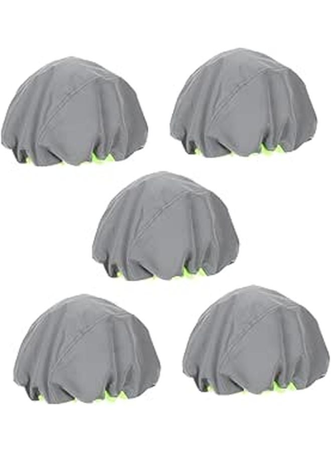5PCS Reusable Windproof Bike Helmet Cover Reflective Shield Protector Black - Image 1