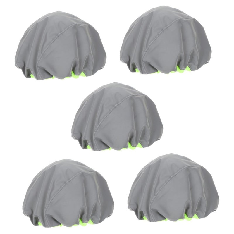 5PCS Reusable Windproof Bike Helmet Cover Reflective Shield Protector Black - Image 2
