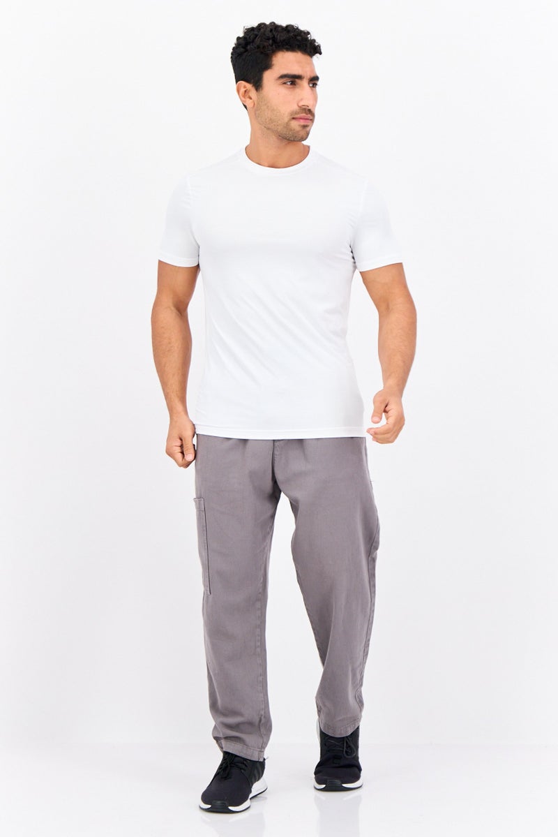 RBX Men Sportswear Fit Short Sleeve Training T-Shirt, White  - Image 4