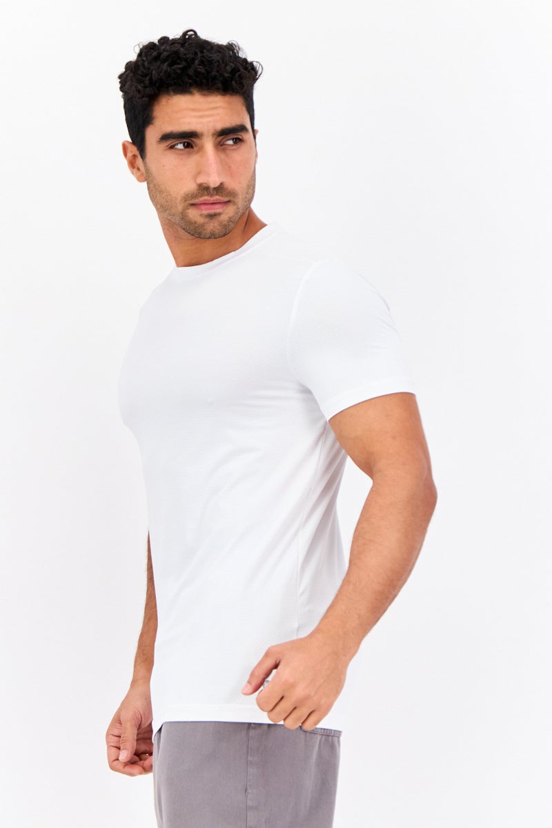 RBX Men Sportswear Fit Short Sleeve Training T-Shirt, White  - Image 2