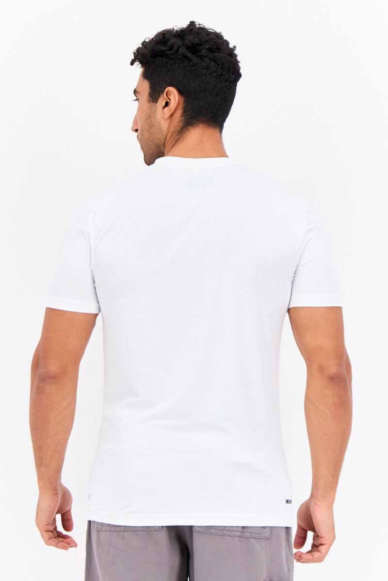 RBX Men Sportswear Fit Short Sleeve Training T-Shirt, White  - Image 3
