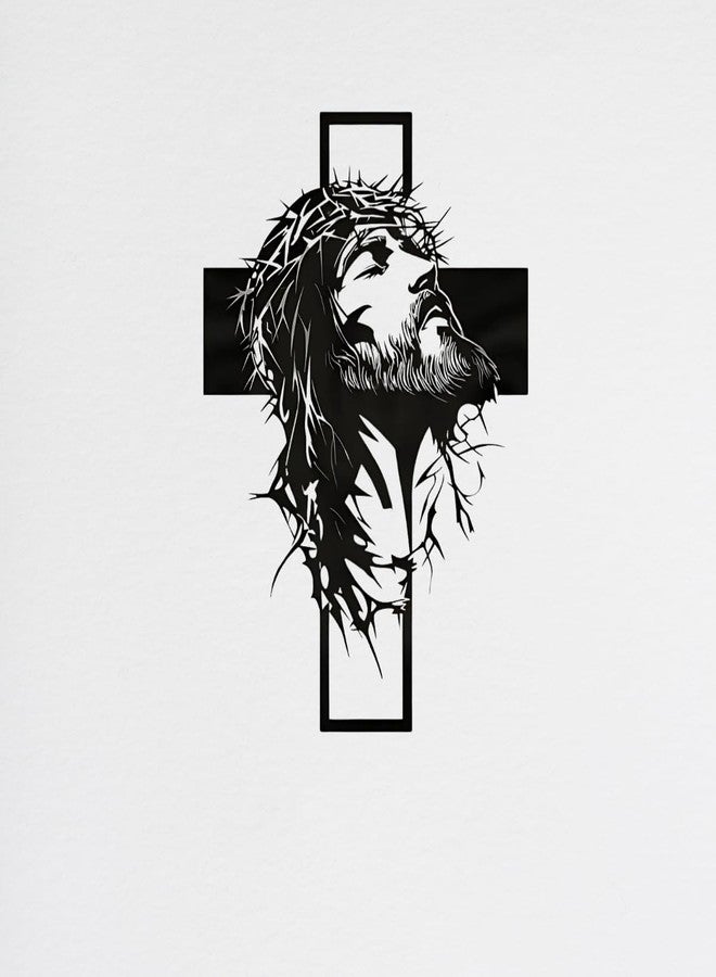 BLIND SHOP Metal Wall Art, Metal Jesus Wall Decor, Metal Jesus and the Cross Decor,Large Jesus Metal Wall Art, Christian Home Decor, Jesus, the Cross (57x43x1.5 CM) - Image 5