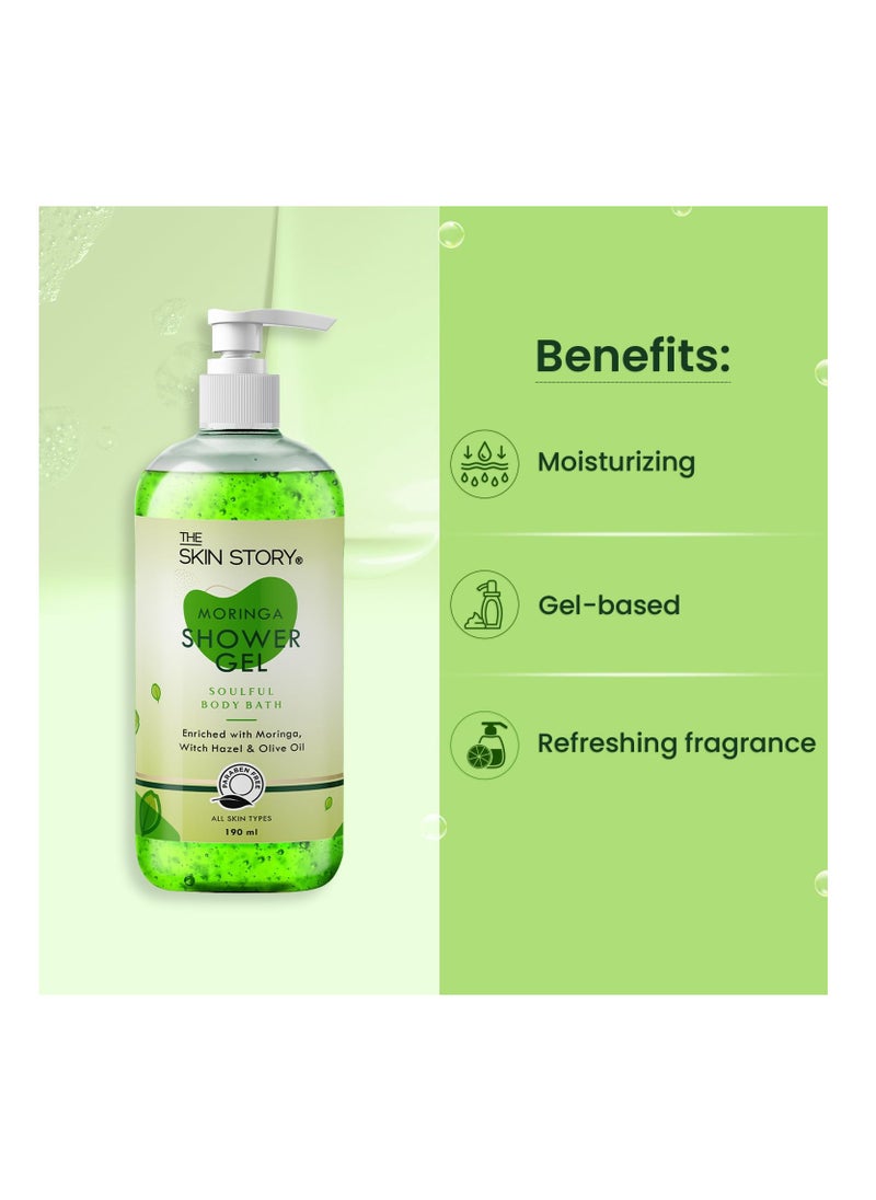 Skin Story Clean Beauty The Skin Story Reviving Shower Gel All Skin Types Infused with Moringa Shea Butter  - Image 4