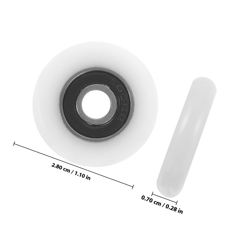 4pcs Shower Door Rollers Bathroom Glass Door Runners Small Sliding Glass Door Pulley Replacement - Image 2