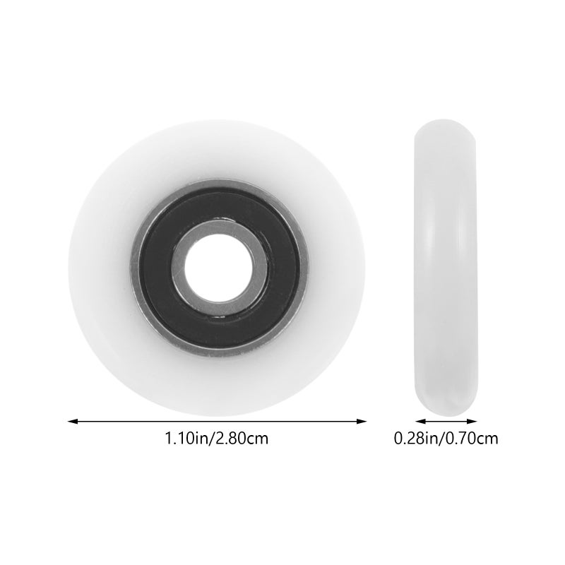 4pcs Shower Door Rollers Bathroom Glass Door Runners Small Sliding Glass Door Pulley Replacement - Image 4