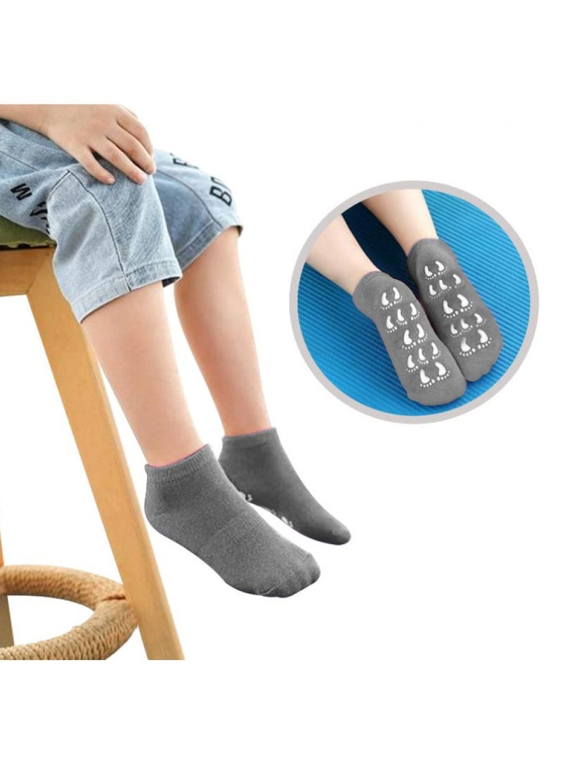 AIWANTO 3 Pairs Anti Slip Children Socks Breathable Baby (Grey) - Image 3
