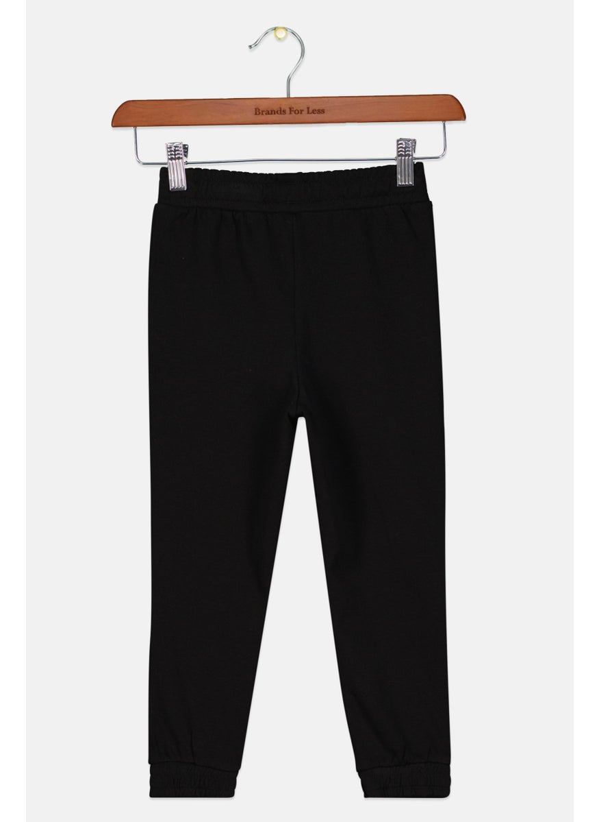 PUMA Kids Boy Regular Fit Embroidered Logo Pants, Black  - Image 2