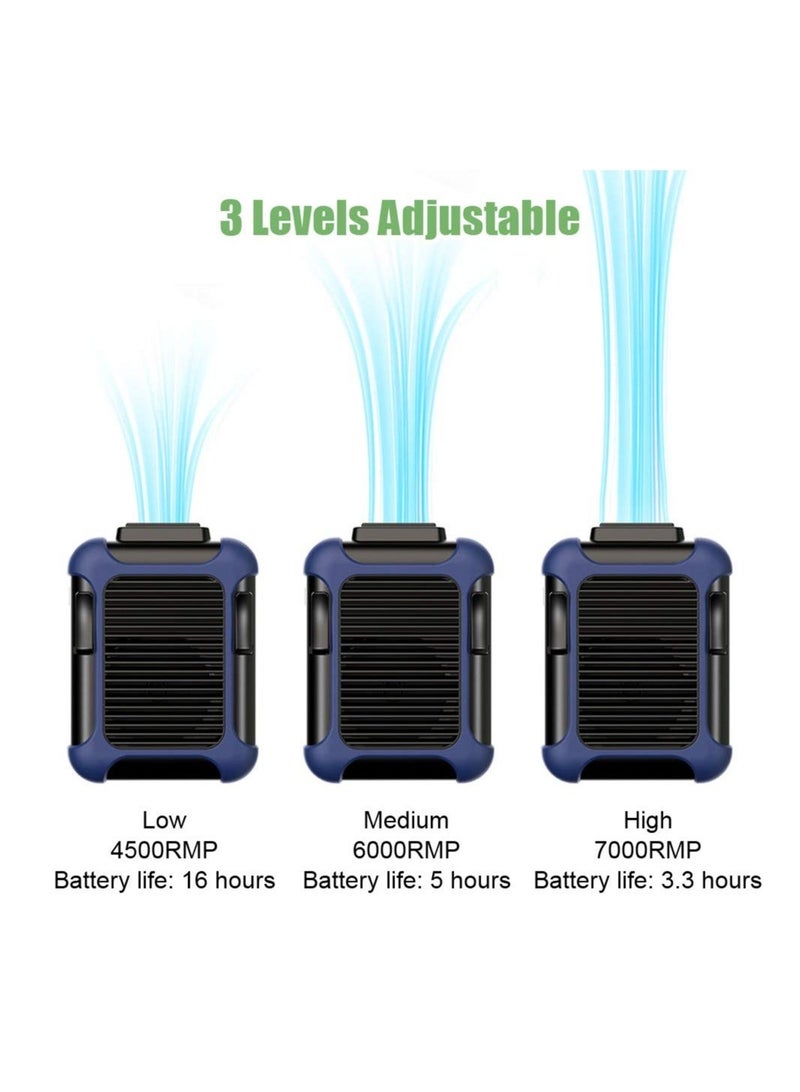Captaintech Personal Portable Waist Clip Fan Cooling Fan & USB Necklace Fan Wearable Fan 3 Speeds Adjustable Fan for Travel Outdoor Working Jobsite 7000RMP Strong Airflow - Image 5