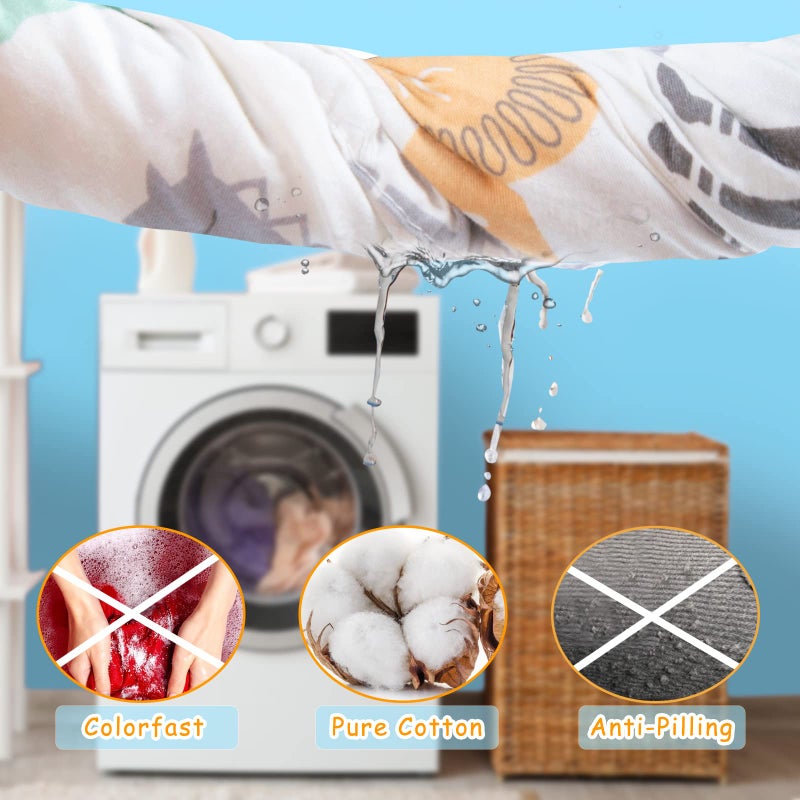 SMTTW Seat Cover Compatible with Bumbo Seat, Summer Cooling Breathable Seat Cover for Baby Boy Girl(Grey Animals) - Image 5