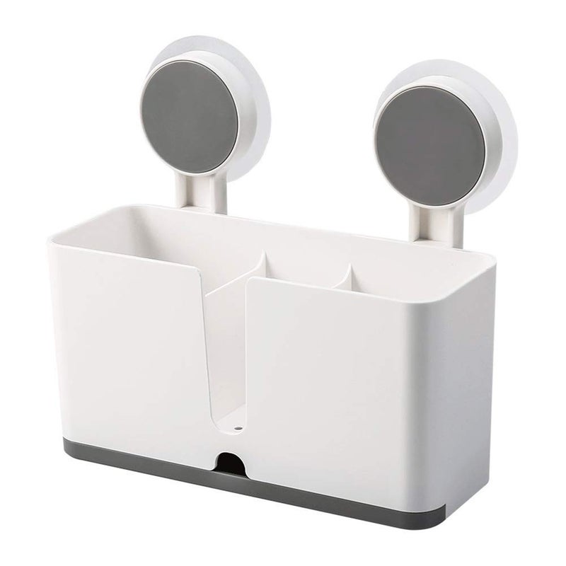 Hyderon Self Adhesive Magic Sticker ABS/Plastic Wall Mounted Multipupose Toothbrush Holder with Drain Tray for Kitchen & Bathroom - Image 2