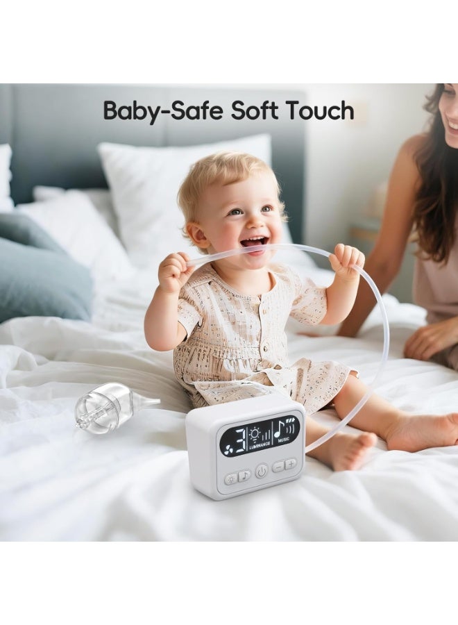 مدكودس شفاط أنف الطفل، شفاط أنفي متقدم، 9 مستويات شفط، مع ضوء ليلي وأغاني أطفال مهدئة، شفاط أنفي كهربائي. - Image 4