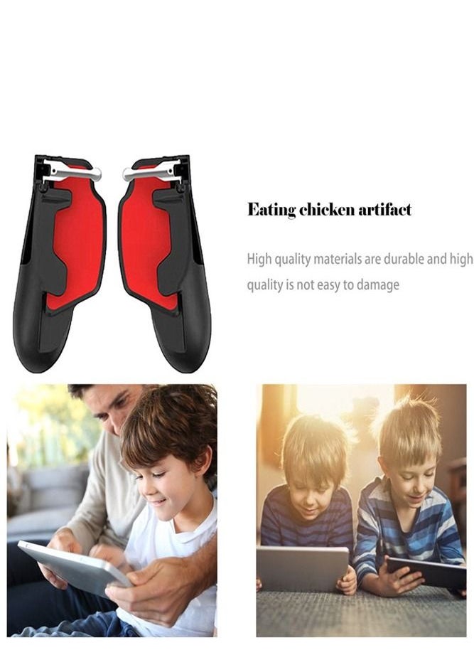 4 Fingers Mobile Game Controller Handgrip for Smartphones/iPad/Tablets Sensitive Shoot Aim Gamepad Trigger