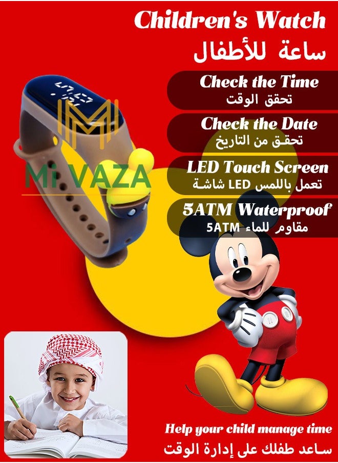 Mi VAZA M3 Cartoon Children's LED Electronic Waterproof Touch Watch - Cute Cartoon Gifts for Children - Digital Sports Toddler Daily Waterproof LED Design  - Image 1