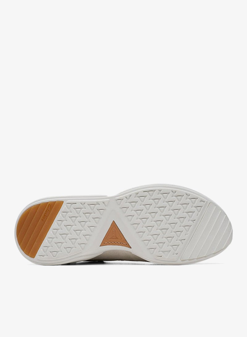 clarks Craft Pace Lace Up White Sneakers - Image 3