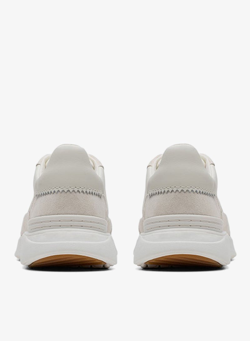 clarks Craft Pace Lace Up White Sneakers - Image 5