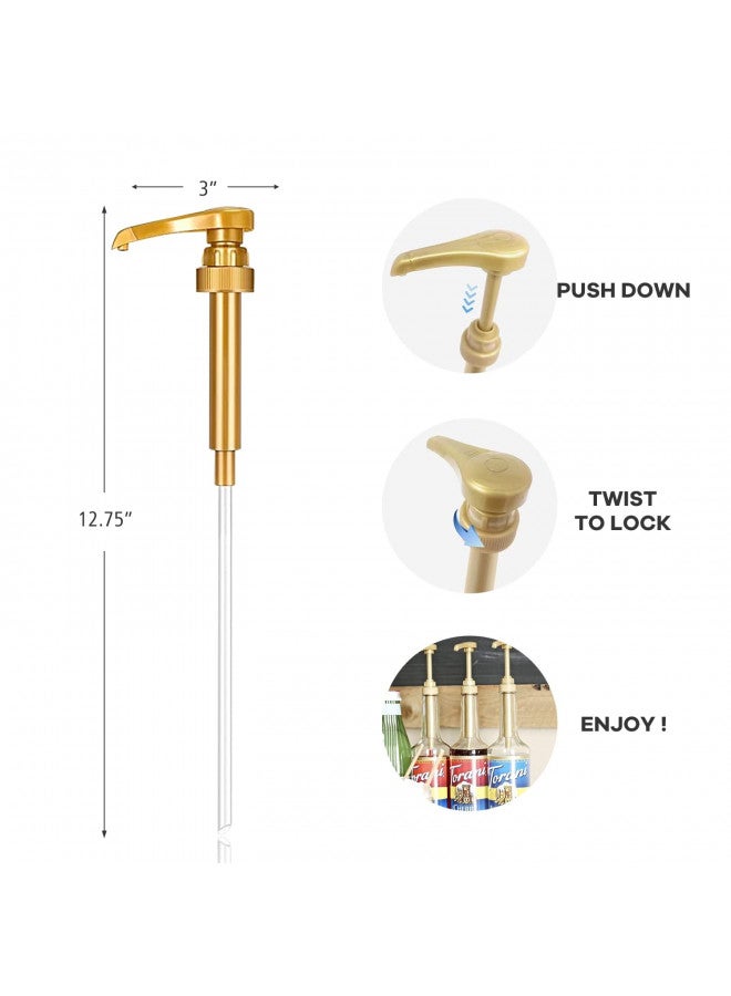 AlphaPantry Premium White Chocolate 750 ml Coffee Syrup Flavoring With Alpha Pantry Gold Pump Coffee Syrup Dispenser - Image 1