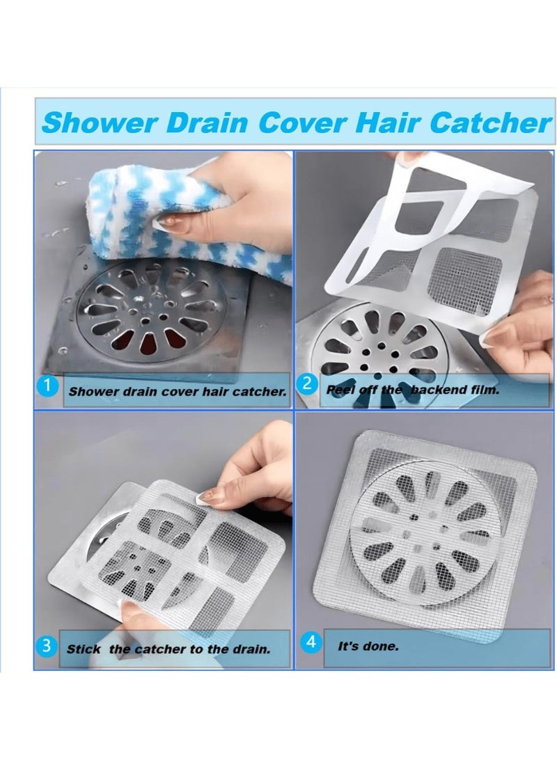 هومستر 50 قطعة شبكة تصريف حمام - ملصقات قابلة للرمي لشبك الشعر والحماية من الانسداد، عازل للروائح والحشرات - Image 4