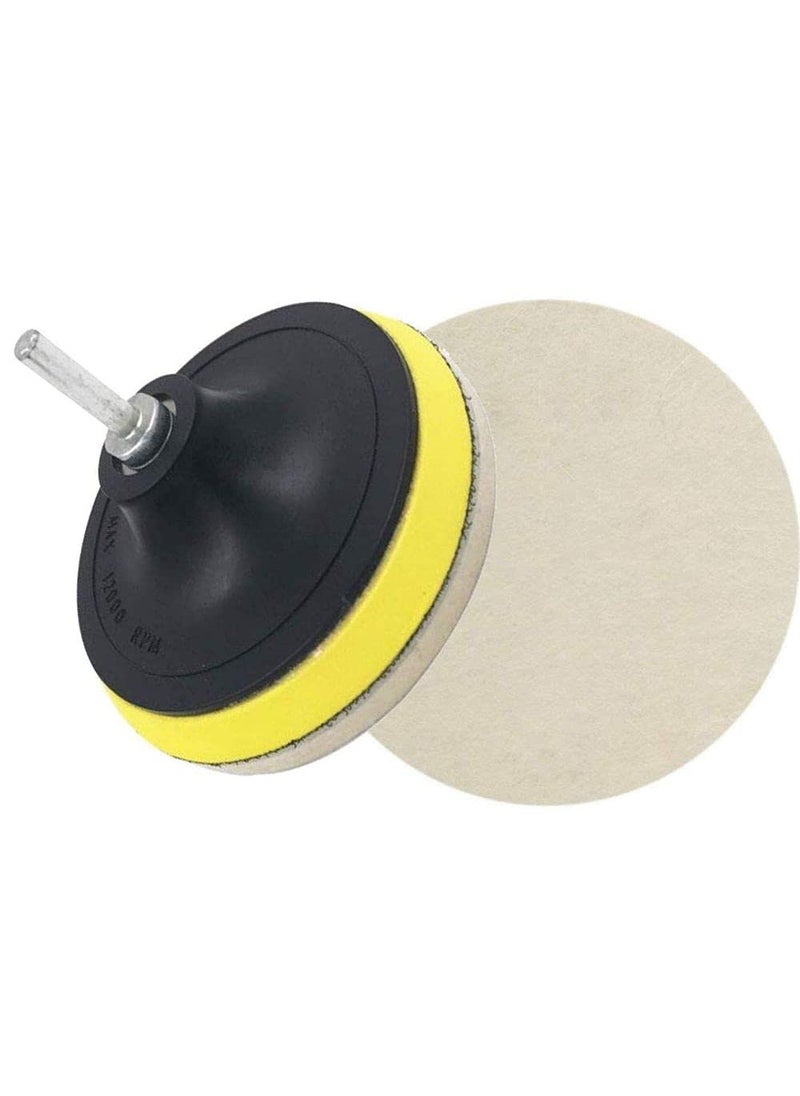 DIY Crafts DIY Crafts CTDIYHI21948 4 inch Wool Felt Disc 3 inch Backing Pad with M10 Drill Adapter Kit Design  - Image 2