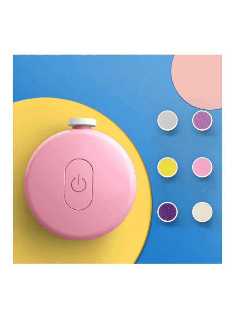 Filly Pink Electric Baby Nail Trimmer Nail Polisher Baby Nail Polisher Grinder Kit for Baby and Adults - Image 1