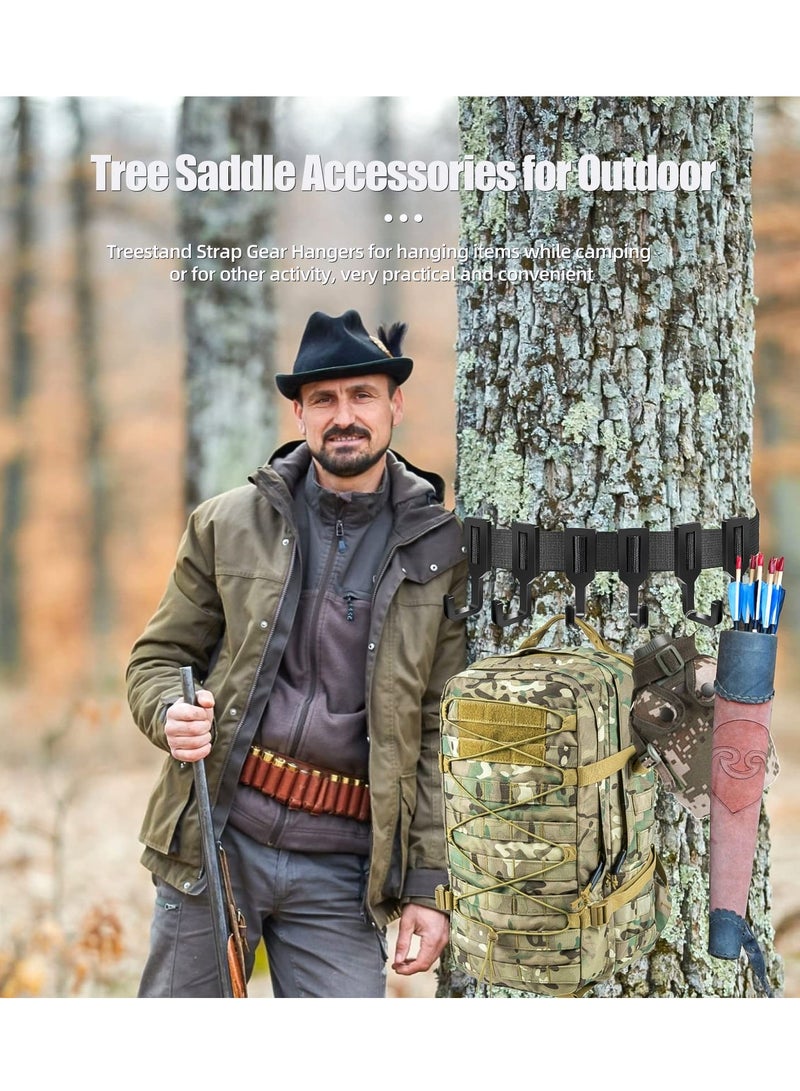 Treestand Strap Hangers with 6 Large Hooks for Easy Hanging Ideal for Hunting Camping and Hiking - Image 5