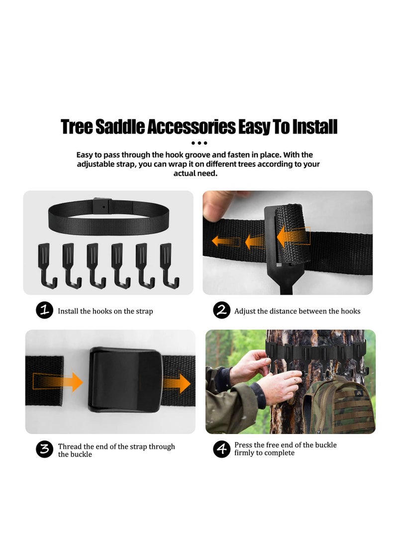 Treestand Strap Hangers with 6 Large Hooks for Easy Hanging Ideal for Hunting Camping and Hiking - Image 2