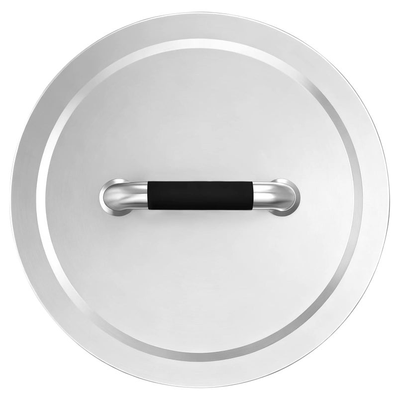 COGRICHBF Fire Pit Lid for Solo Stove Bonfire 19.5", 304 Stainless Steel Round Firepit Lid with Heat-Resistant Handle, Waterproof Outdoor Fire Pit Cover Top - Image 1